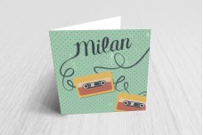 Retro patroon met cassettes